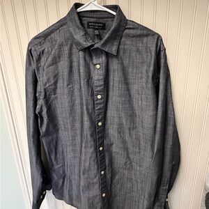Banana Republic Men's Slim Fit Gray Button down L